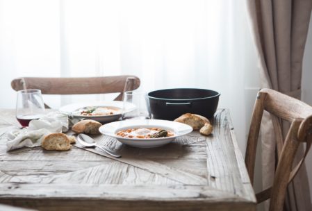 Wooden Dining Table DIY breakfast