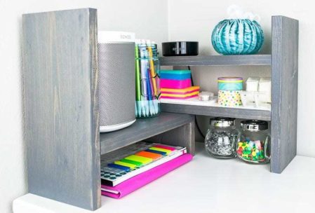 desktop organizer corner