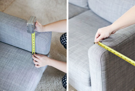 sleeve measure sofa arm