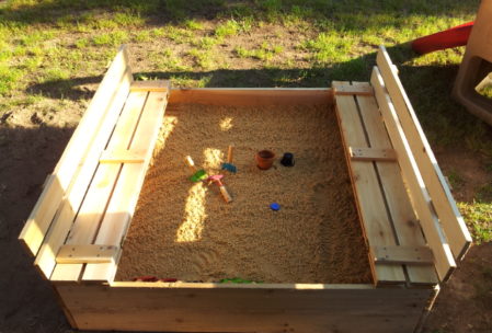 wood toy sandobox playground