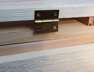 wood toy sandbox hinges cover