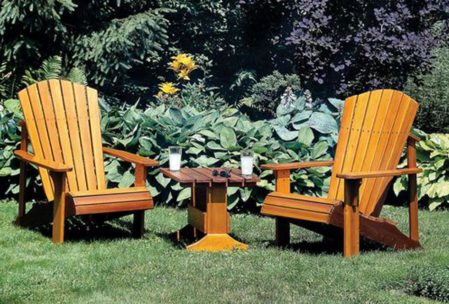 Adirondack Chairs and Table final products