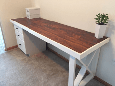 Making a desk with woodworking